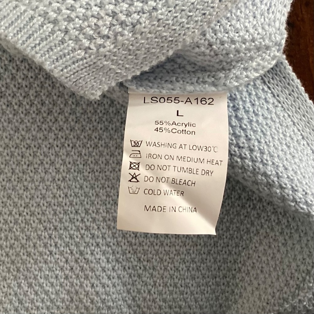 Soft Waffle Knit Pajama Set - Light Blue - Picture 10 of 16